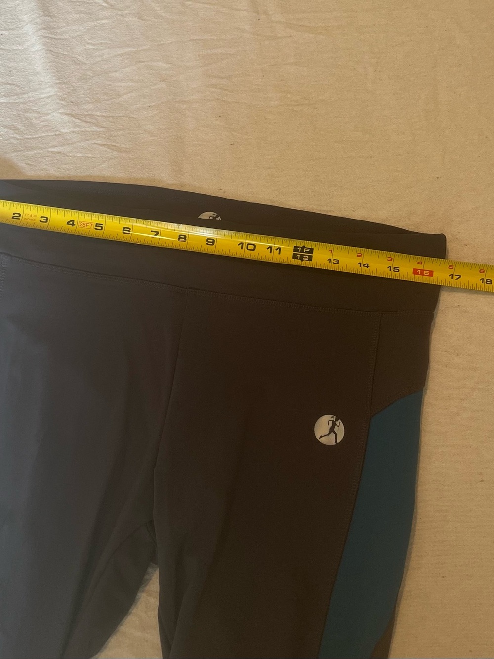 Women’s Gray Leggings with Teal Side Panels